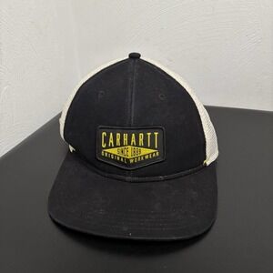 CARHARTT CANVAS WORKWEAR PATCH Trucker Hat Mens Cap Black/White One Size Style